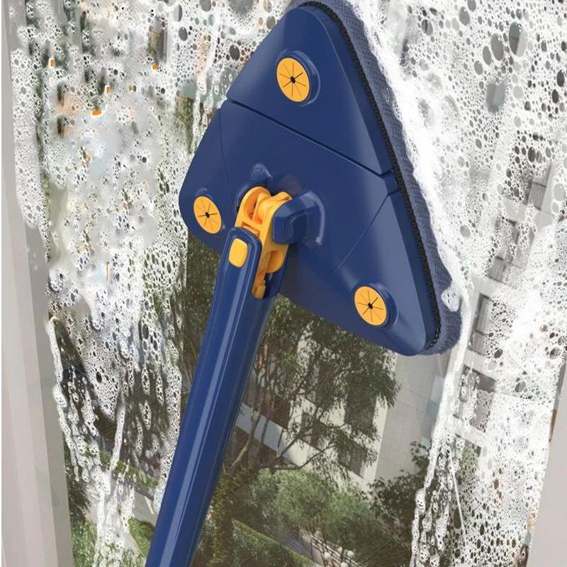 360 Twist Triangle Mop Window Glass For Home Toilet Bathrrom Floor Household Cleaning Ceiling Dusting Manual Mop